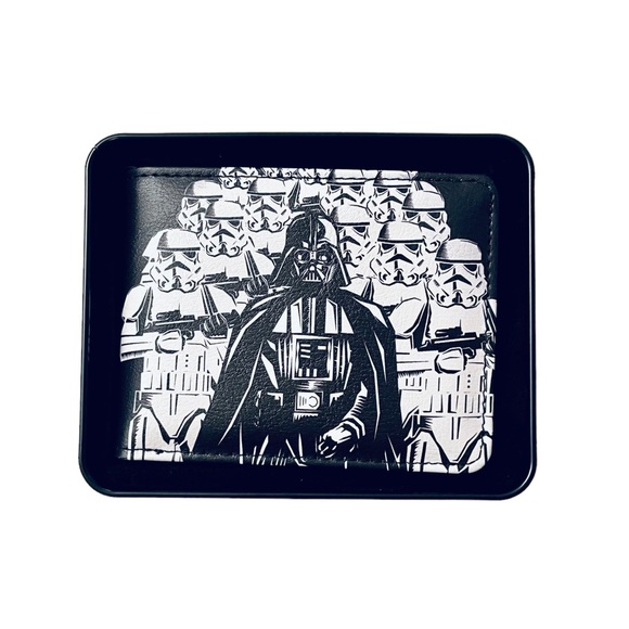 Darth Vader Stormtroopers Men’s Bi-Fold Wallet Star Wars Join The Dark Side NEW - Picture 1 of 6